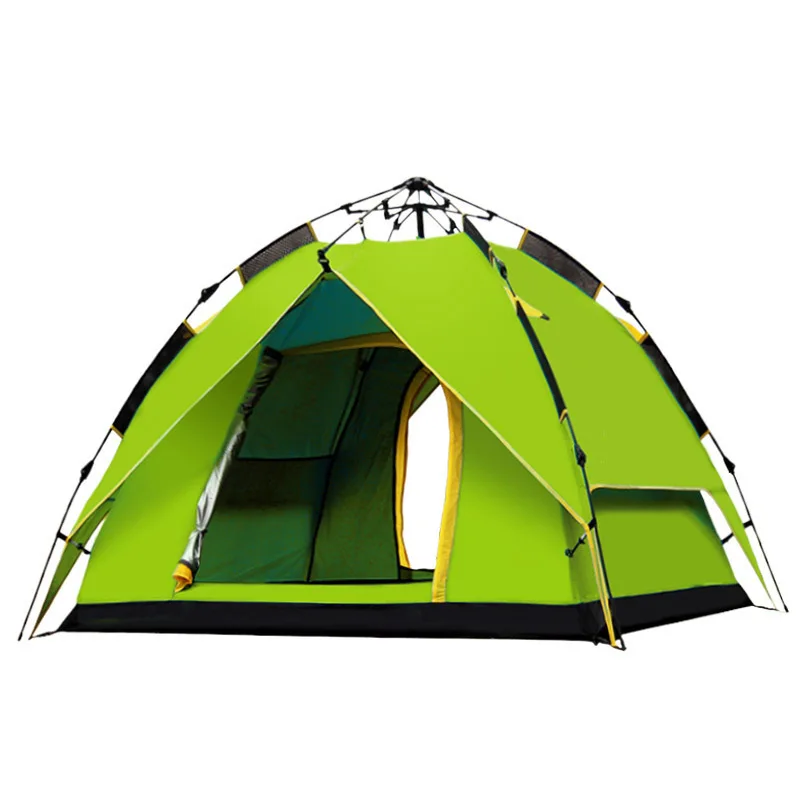 

Tent Fastness Double Multicolor Layer 3-4 People Camping Water Resistant Hydraulic Fully Automatic Tents