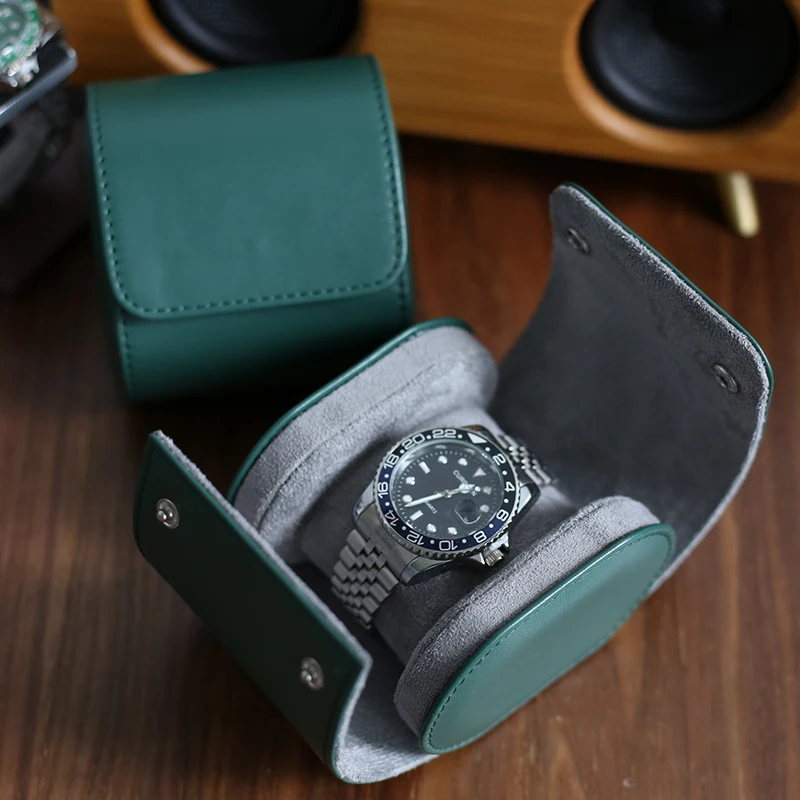 PU Leather Watch Box Single Portable Storage Bag High Grade Storage Box Single Watch Anti Falling Watch Bag Dust Anti Oxidation 