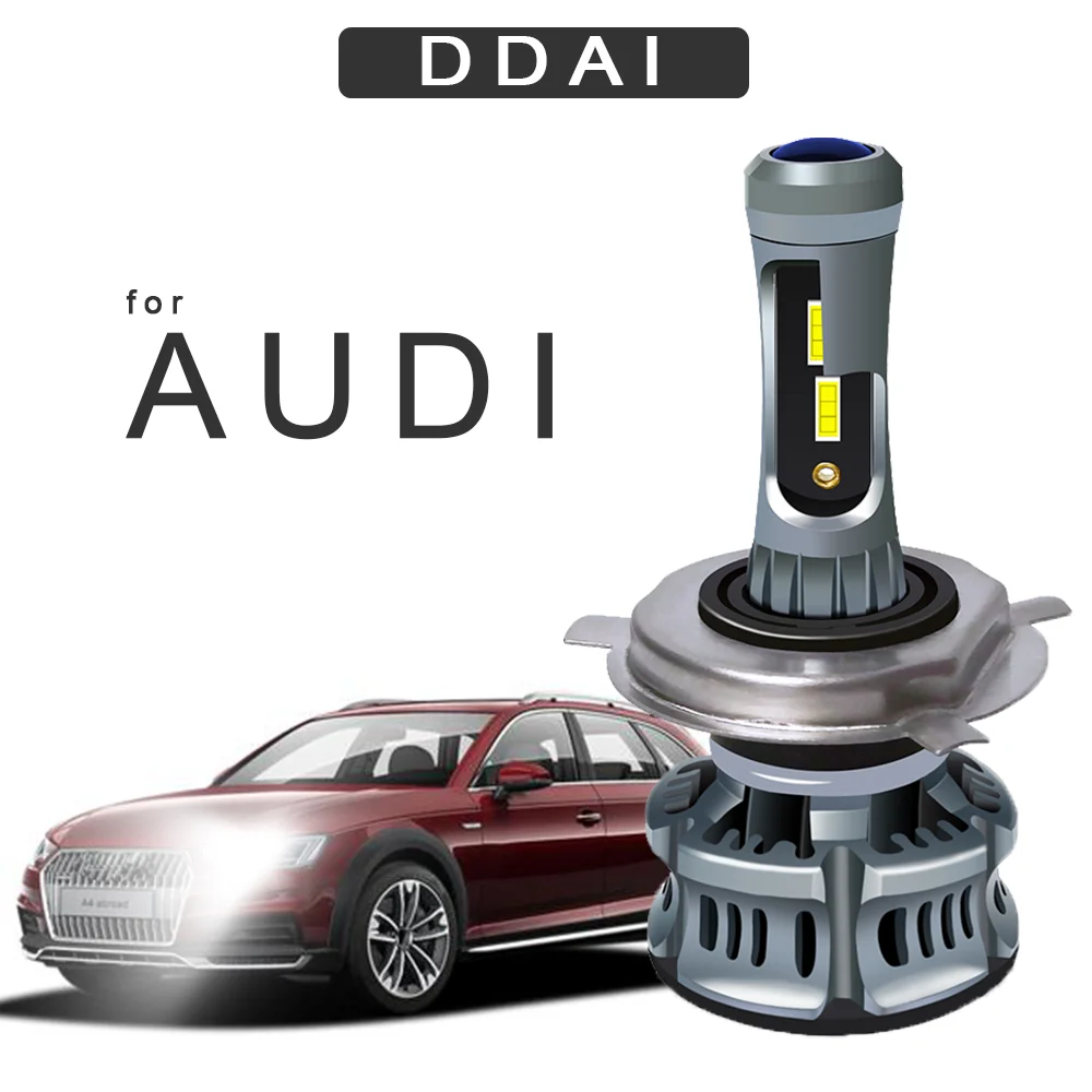 Дорк супер яркий H7 светодиодный H4 авто для audi A1 A3 фар автомобиля 9005 H3 H8 H11 светодиодный H1 60 Вт 8000LM 6500 к автомобильной лампы лампа csp
