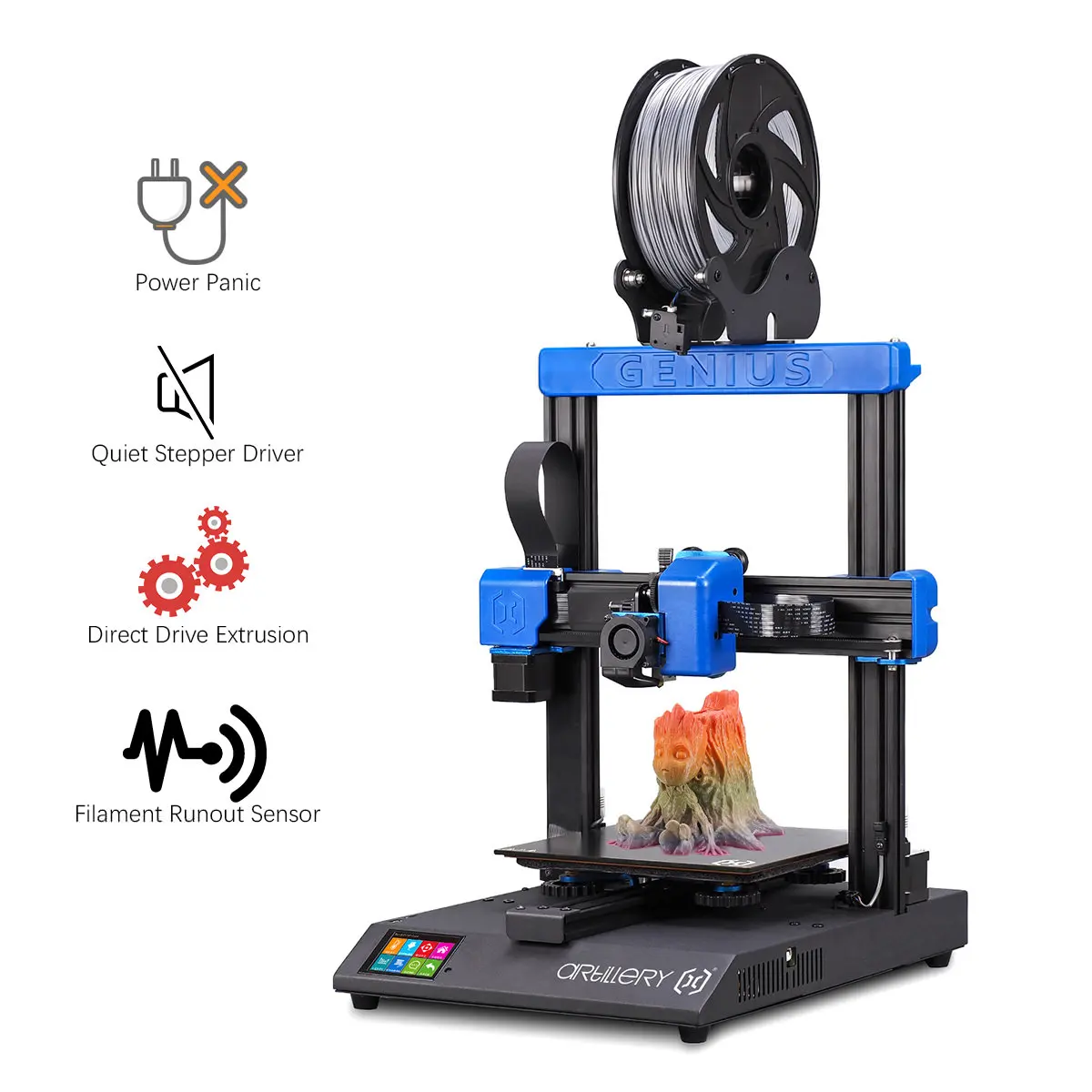 

Artillery 3D-Printer with I3 High-Precision Desktop Dual Z-Axis 98% Integrity TFT Screen Mute Printer