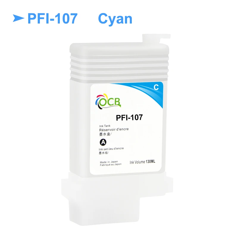 PFI 107 PFI107 многоразовый чернильный картридж без чипов для принтера Canon iPF670 iPF680 iPF685