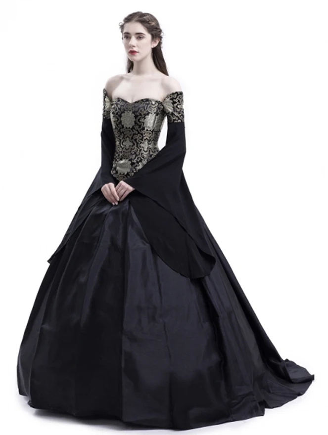 black-theatrical-vintage-gothic-victorian-ball-dress3
