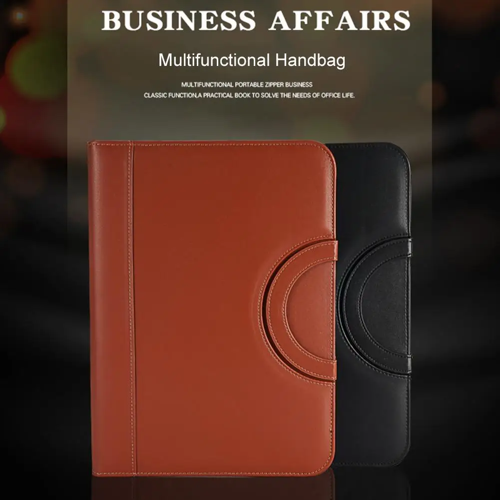 

A4 Zipper Portfolio Binder Business Portfolio Document Organizer for Men Women Office