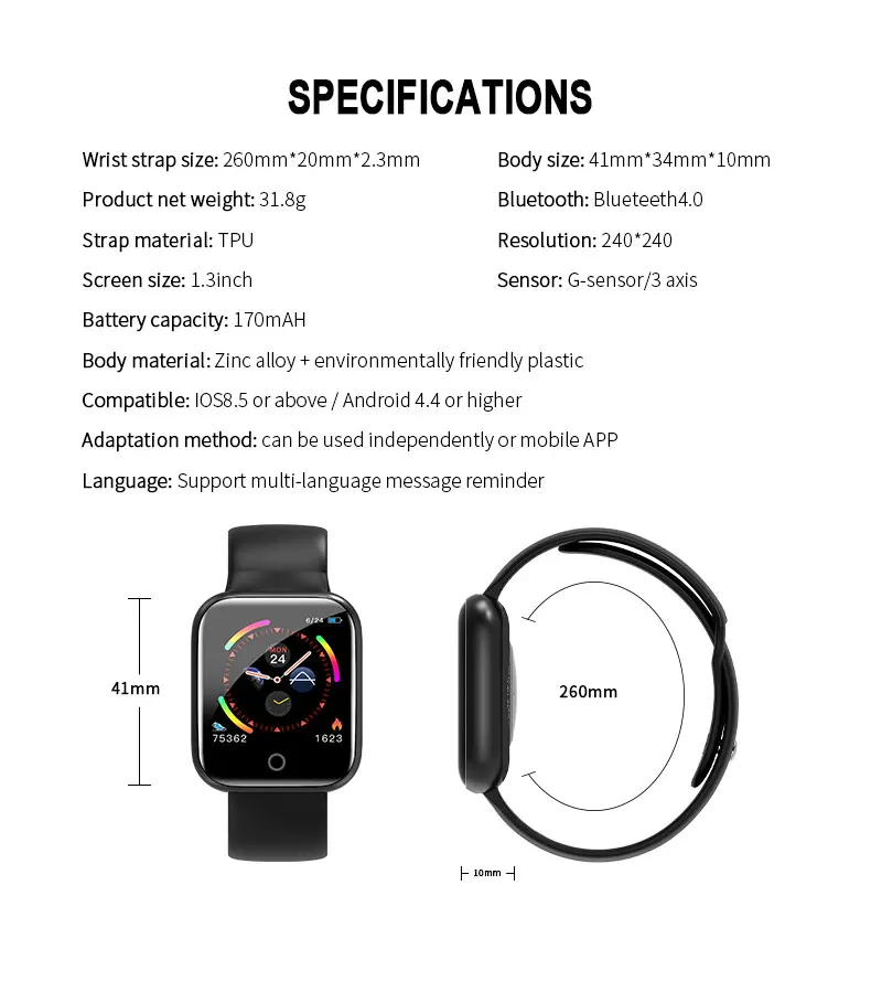 I5 смарт-Браслет фитнес-Монитор Сердечного Ритма Смарт Браслет для измерения кровяного давления Spo2 умный Браслет напоминание о сообщениях часы