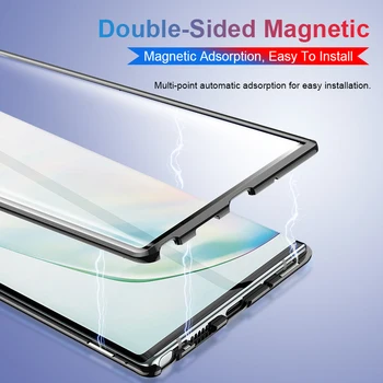 

Case For Samsung Galaxy S10 Plus S10E S10+ Protection Magnetic Metal Case On S 10 Plus 10E 10+ Front Back Tempered glass Cover