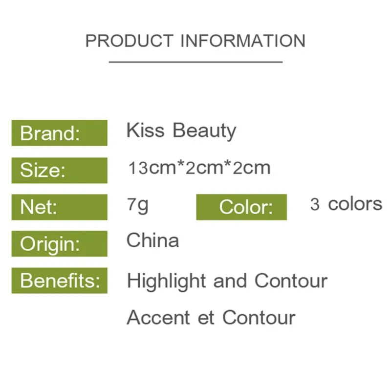 New Aloe Vera Highlight Stick Moisturizing Cover Defects Brighten Skin Tone Double-end Concealer Stick
