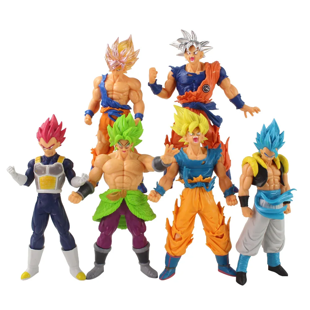 6 pcs Dragon Ball Z Figures Set Super Saiyan Goku Son Vegeta Broly  Christmas