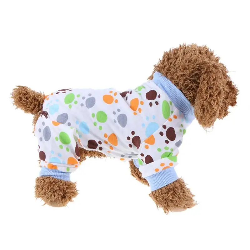 

Dog Claw Printed Cotton Pet Clothes Small Dog Jumpsuit Pajamas Pet Hoodie Coat for Dogs Cats Super Soft Warm Puppy Cute 4 Types