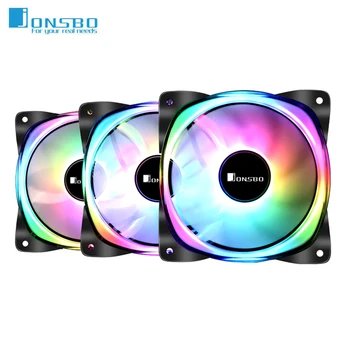 

JONSBO FR-701 ARGB PC Case Fan 120mm 9 Blade Addressable RGB LED PWM Cooling Fan Lighting PWM Chassis Cooling Fan 120mm
