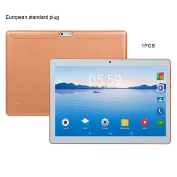 

KT107 Plastic Tablet 10.1 Inch HD Large Screen Android 8.10 Version Fashion Portable Tablet 8G+64G Gold Tablet