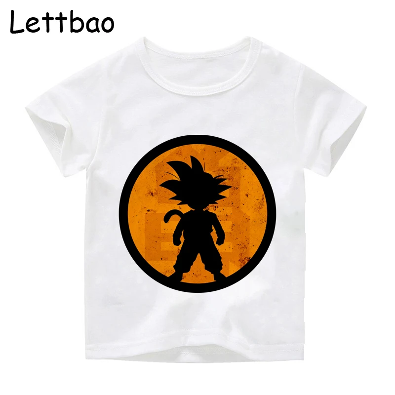 Модная футболка Goku Dragon Ball для мальчиков и девочек уличная одежда в стиле хип хоп