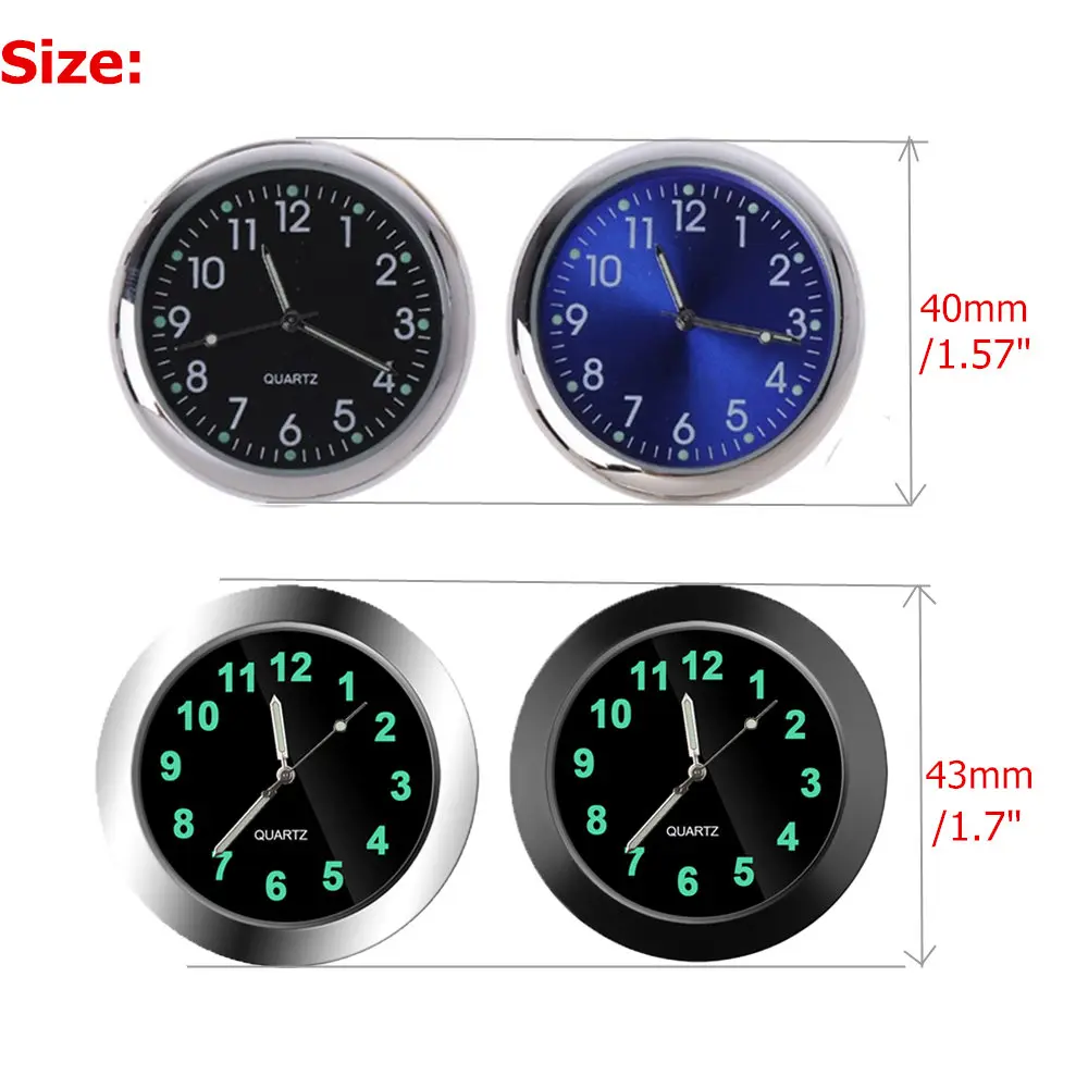 1x Auto Uhr Mini Leuchtende Stick-On Digital Uhren für Fahrzeug Zubehör Uhr  G5S7