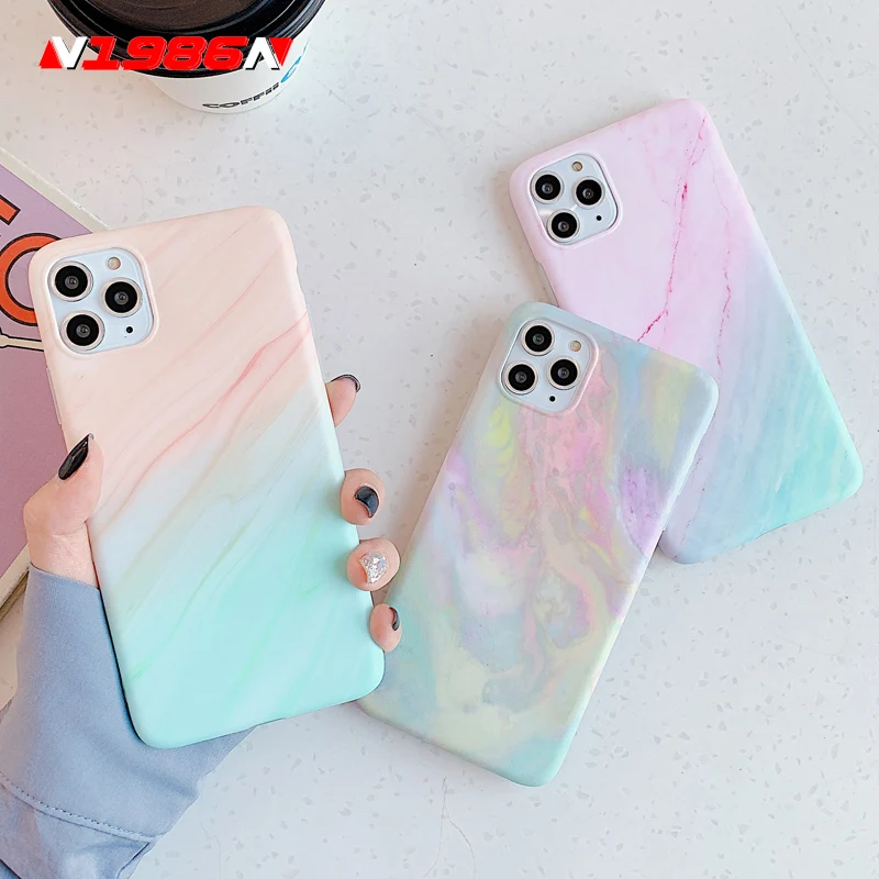 Чехол для телефона N1986N iPhone 11 Pro X XR XS Max 6 6s 7 8 Plus Модный мягкий матовый IMD с