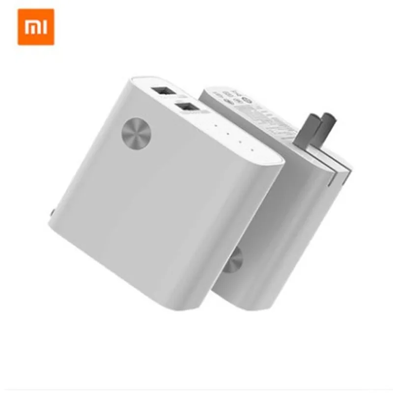 Оригинальное зарядное устройство xiaomi two in one для мобильных устройств(зарядное устройство) 5000 мАч портативное зарядное устройство 2 USB порты и адаптеры для мобильных устройств