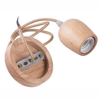

E27/E26 Led lamp holder Modern Style droplight hanging lights fixture Wooden led Pendant Lamps