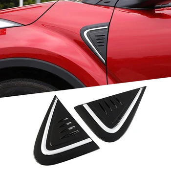 

For Toyota C-HR CHR 2016 2017 2018 ABS Chrome Door Side Vent Air Flow Fender Outlet Cover Trim Wing Car Styling