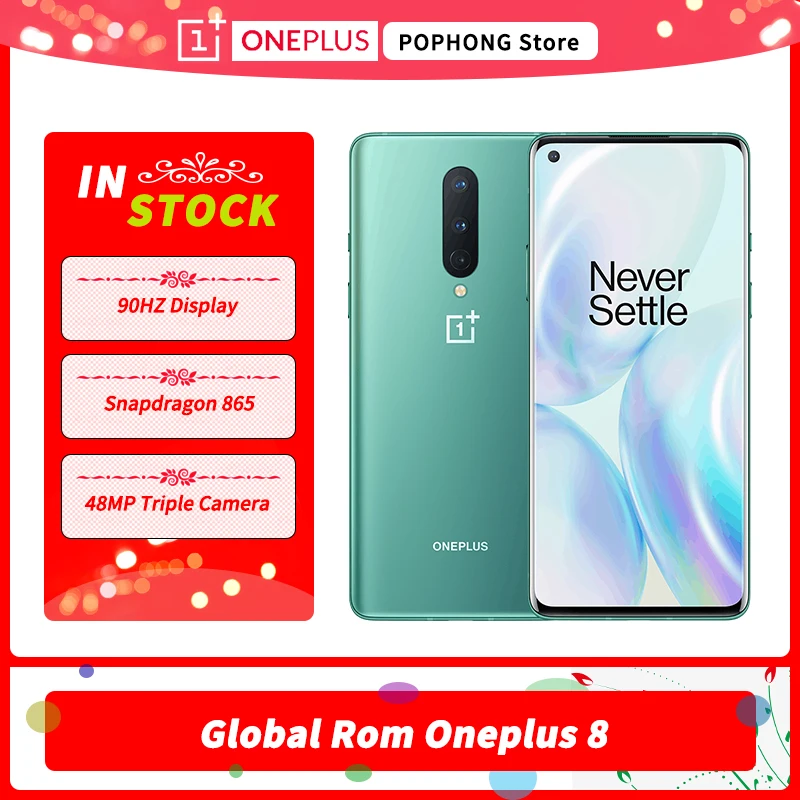 Оригинальный смартфон Oneplus 8 телефон с глобальной прошивкой экран 6 55 дюйма 90 Гц