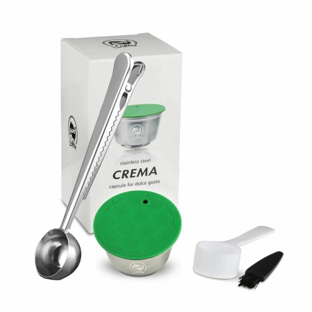 Многоразовые Capsula Reutilizavel combinacapsule Нержавеющая сталь Кофе фильтр для Капсула Nescafe Dolce Gusto с вскрытия ложка - Цвет: 1Capsule1spoon