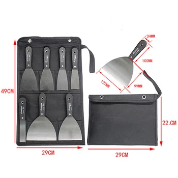 

7Pcs Foldable Putty Cutter Set Stripping Scraper Steel Drywall Finishing Tools For Stripping Wall Sticker And Paint