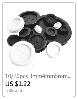 243Pcs/box Rubber Grommet Gasket Kits for Wire Cable Black Assortment Set