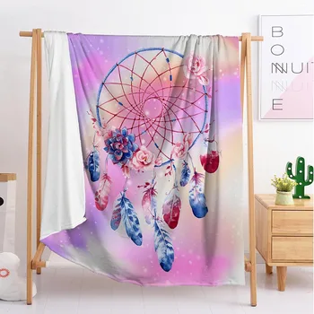 

2020 new dream catcher series falai blanket blanket blanket tapestry sofa blanket Plush bedding Pink Blue single double blanket