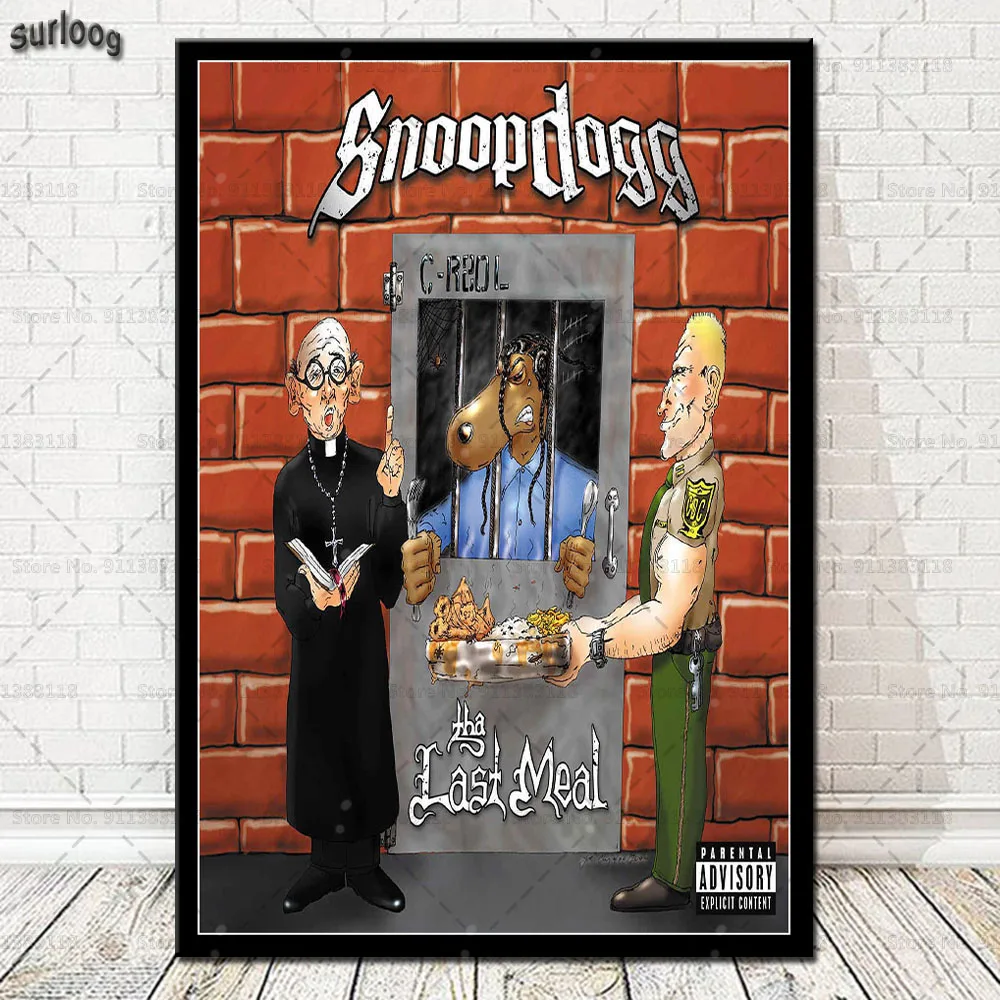 Snoop Dogg Doggystyle Tha Doggfather Wall Art Poster Retro Pictures Prints Canvas Painting For Living Room Home Decor Painting Calligraphy Aliexpress