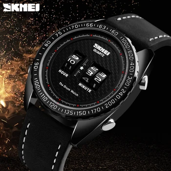 

SKMEI Fashion Creative Watches Men Sports Watches Leather Strap Quartz Wristwatches Clock Relogio Masculino reloj hombre 1516