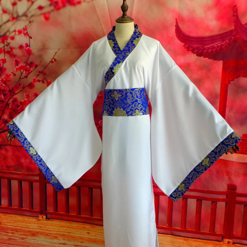 

DM COS 2019 Halloween Party Role-playing Costume Hanfu Male Ancient Knight Cosplay Hanfu Kimono Dress Female Film Stage Costume