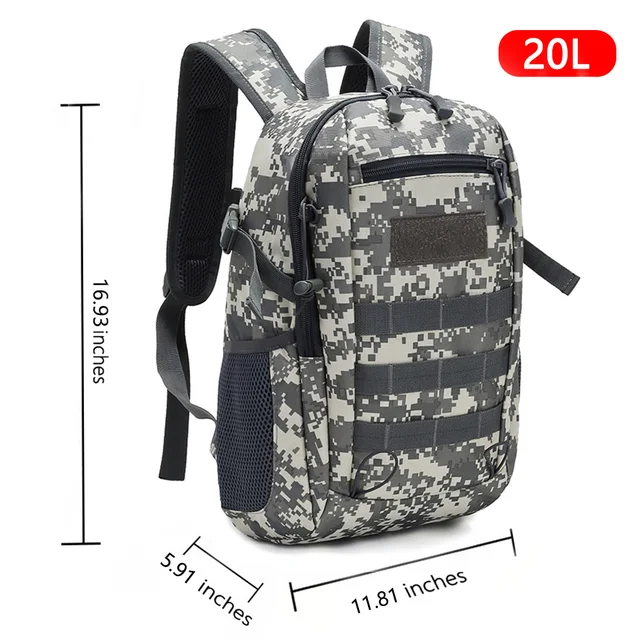 Outdoor Tactical Backpack Military Rucksacks Men 15L 20L Waterproof Sport Travel Backpacks Camping Mochila Fishing Hunting Bags city 20L
