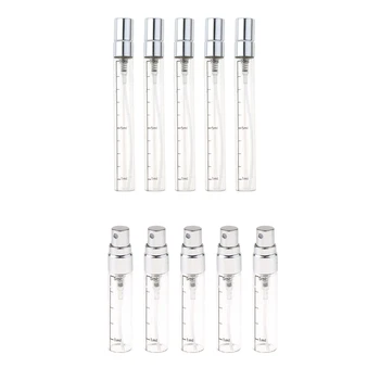 

10Pcs 5ml+10ml Aluminum Cap Perfume Aftershave Sprayer Empty Spray Bottles