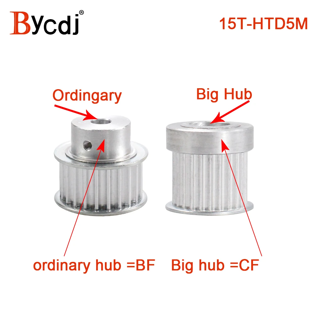 Arc 15 Teeth HTD 5M Timing Pulley Bore 5/6/6.35/7/8/10/12mm for Width 10/15/20mm HTD5M Synchronous Belt gear pulley 15Teeth 15T