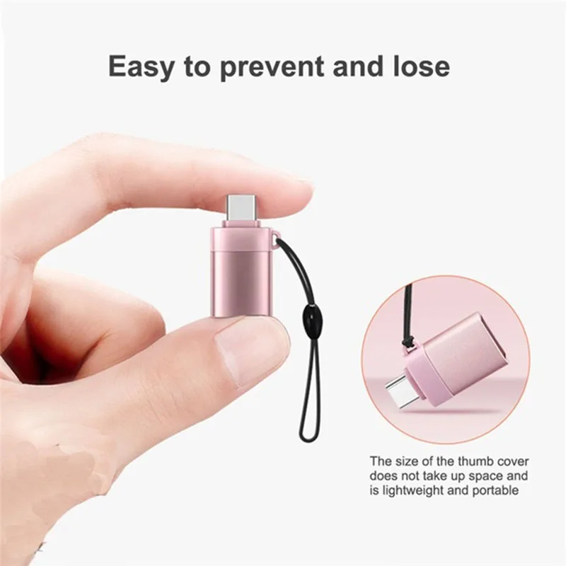 

Portable New USB-C USB 3.1 Type C Male To USB 3.0 Female Data OTG Converter Anti-lost Adapter