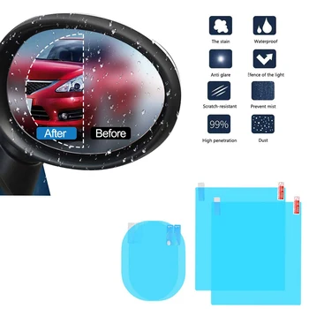 Car Rearview Mirror Film Protective Waterproof Anti Fog Auto Window Clear Soft Film Suit for Bathroom Mirror Sticker Accessories 6
