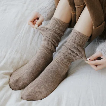 

Winter Keep Warm Wool Socks Woman Socks Lengthen School Wind Heap Socks