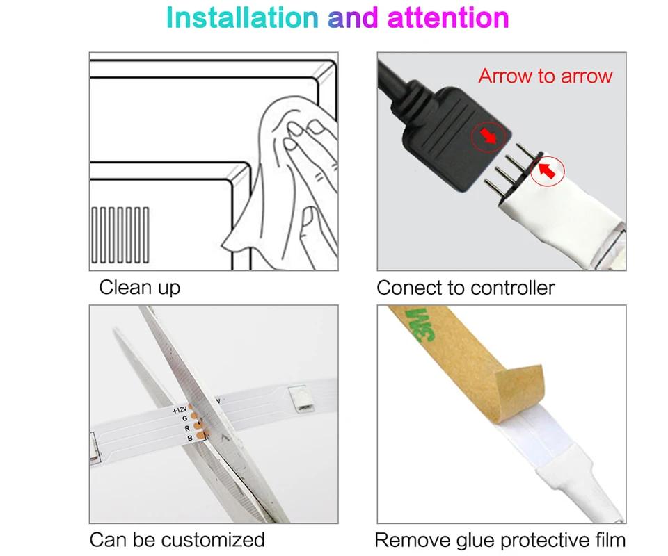 30M Led TV Strip RGB 44Key Control Led Strips 5050 BackLight Desktop Wall Room Led Strip 20M 25M LED PLUG US/EU/AU/UK