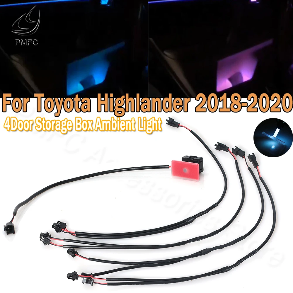 

PMFC LED Strip Neon Interior Whole Car Ambient Light 64Color Decorative Automatic Conversion For Toyota Highlander 2018-2020