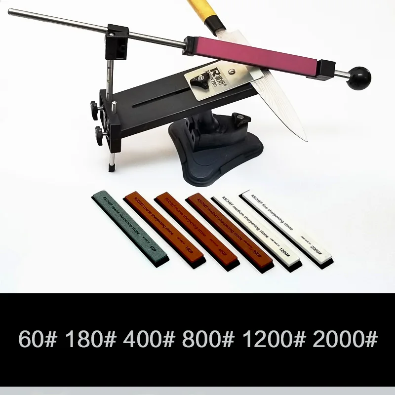 60-10000 мульти зернистость RUIXIN профессиональная система заточки ножей точилка для заточки камней измельчение грубой и тонкой - Цвет: machine 6 stones-A