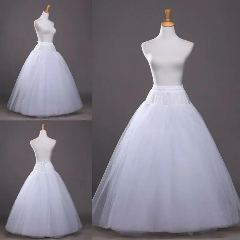 

Long Full Length Tulle Petticoat Crinoline Underskirt Bridal Wedding Dress Slips