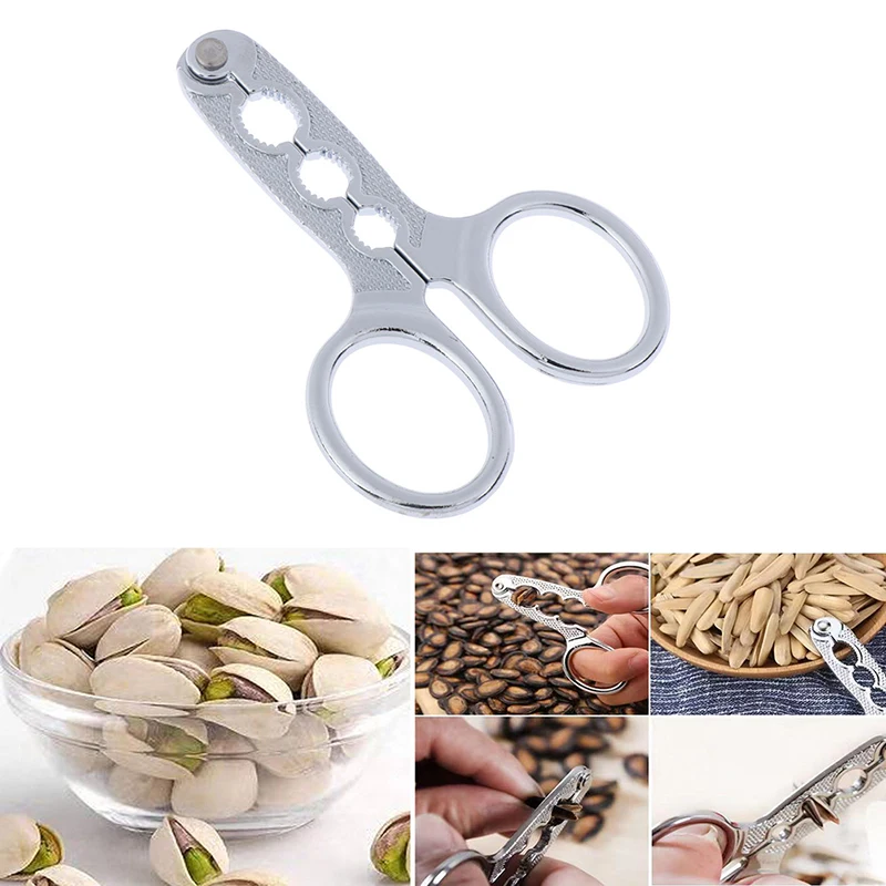Multi-Function Walnut Pine Sheller Opener Stainless Steel Nutcracker Melon Seed Plier Scissor Nut Cracker Kitchen Tools