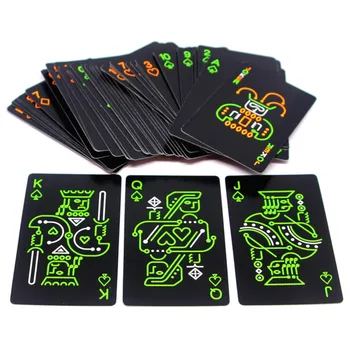 

Fluorescent Playing Cards Night Playing Cards Night Game Props Glowing Special Poker Team Game For Outdoor Bar KTV Aupply