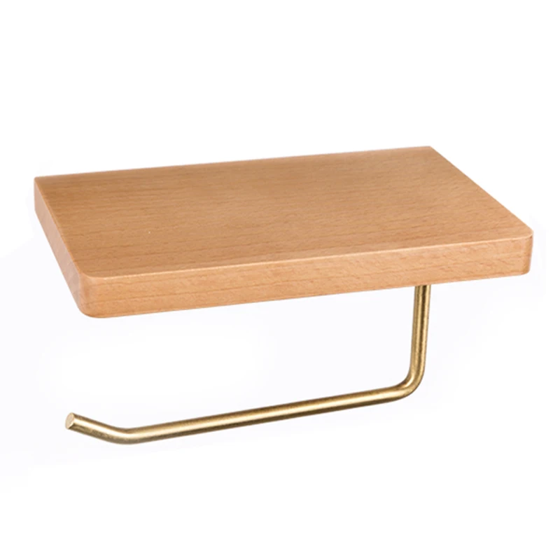 

Roll Holder Wood Towel Rack Tissue Box Toilet Paper Holder Toilet Paper Holder Shelf Storage Rack Bathroom Supplies
