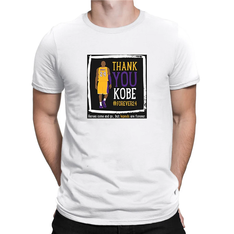 Мужская Повседневная футболка Memorial Kobe Bryant летняя брендовая одежда из 100% хлопка