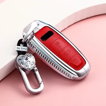 

Luxury Diamond Car Key Case Remote Key Cover Shell For Audi A6 C8 A7 A8 Q8 2018 2019 2020 Car Styling Car Accessories