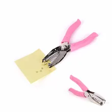 Perforateur à main en forme de cœur, poinçon à papier pour carte de vœux Scrapbook, outil à main avec poignée rose, 1 pièce