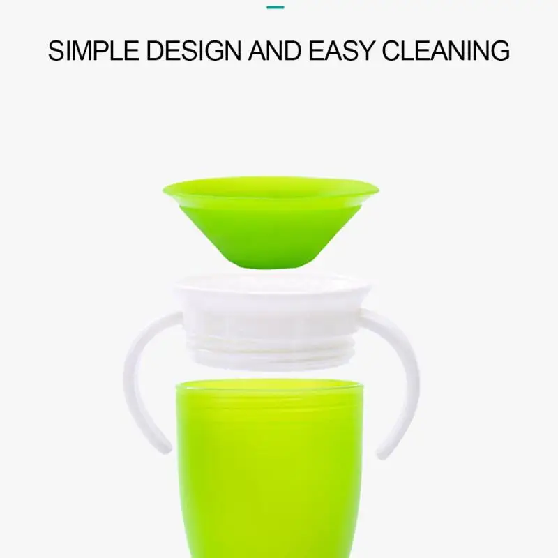 360 Degrees Rotated With Double Handle Trainning Feeding Safe Leakproof Cup Infant Water Bottle baby sippy cup