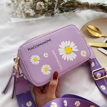 

Summer Hipster Women's Bag Fashion Korean-style All-match Single Shoulder Slung Wide Shoulder Strap Square Sling Bag Flap Zipper