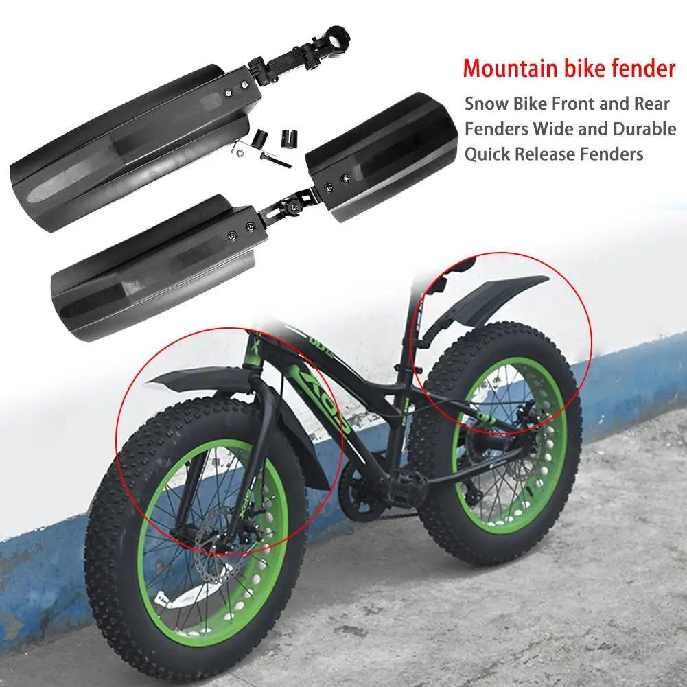 

Snow Bike Front and Rear Fenders Wide and Durable Quick Release Fenders