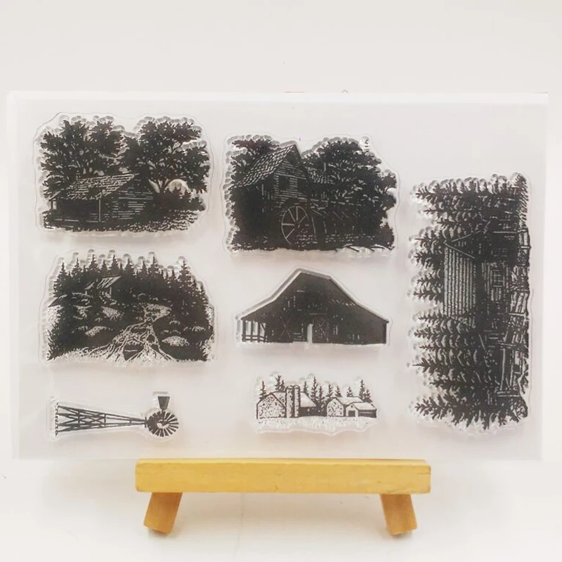 ZFPARTY Lake/Forest Transparent Clear Silicone Stamp/Seal DIY scrapbooking/photo album Decorative sheets clear stamps,clear rubber stamps