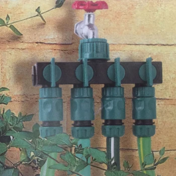 

4 Way Distributor 1/2 "water Distributor Gardena Garden Hose Faucet Valve