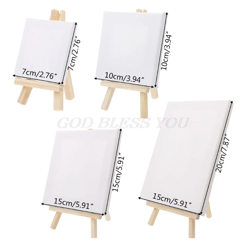 Mini Canvases for Painting with Easel Set Pack of 144 x 4 Inches Mini  Canvas